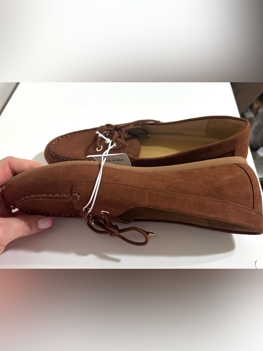 NWT Women’s Brown Suede J. Crew Boat Shoes - Picture 6 of 11